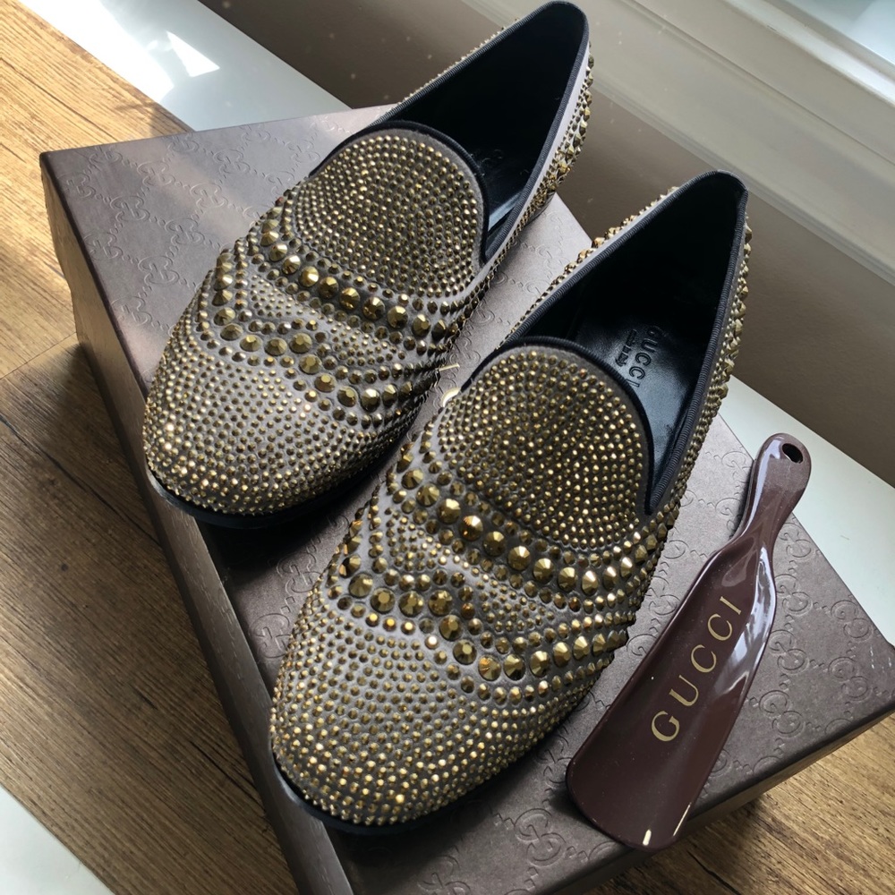 Gucci -Swarovski crystal loafers- size 36 1/2